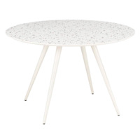 Настоящее фото товара Стол обеденный Alto, терразит, белый, произведённого компанией ChiedoCover