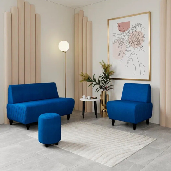 Кресло Лотик велюр, синий Кресло Лотик велюр, синий - фото 6