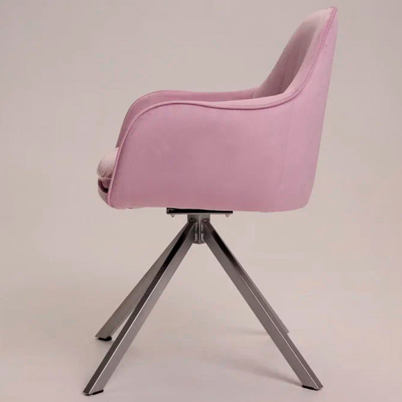 Кресло Сета, пирамида, сиреневый, серебро - фото 4