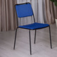 Реальное изображение товара 6 Стул Лион с подушкой 01, черный, синяя подушка производства ChiedoCover 