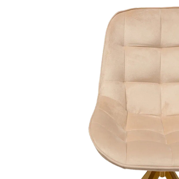 Стул Мускус, пирамида, велюр, бежевый, золотой - фото 6