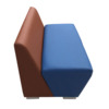 Секция Бальдор двухместная, коричнево-синяя
