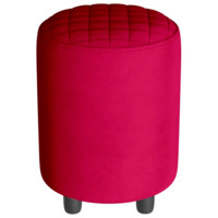 Настоящее фото товара Пуф Тепал, велюр, красный, произведённого компанией ChiedoCover