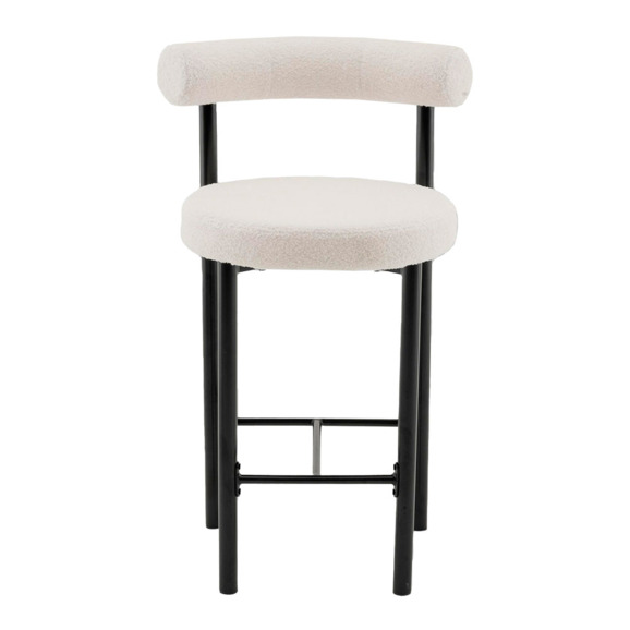 Стул полубарный Флорео букле молочный Стул полубарный Флорео букле молочный - фото 2