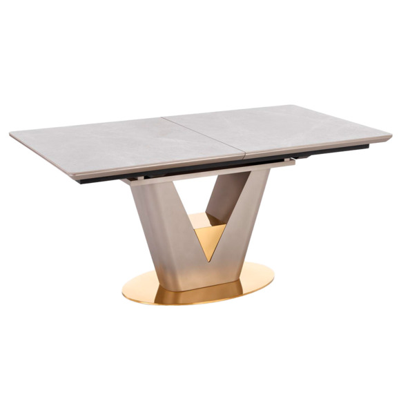 Стол раскладной Kairos, светло-пепельный, золото - фото 1