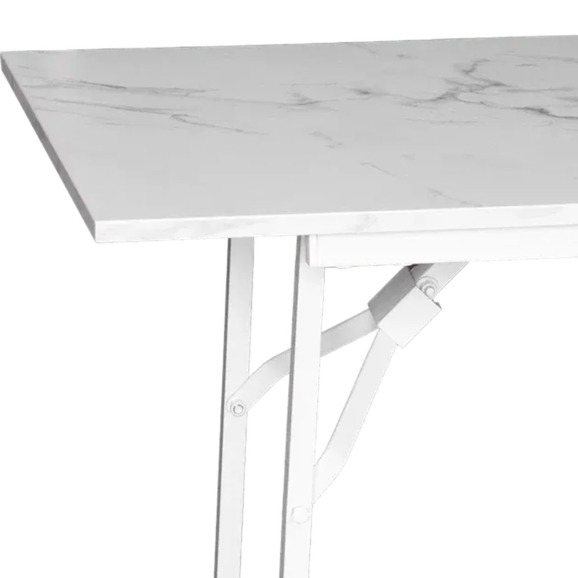 Стол Лидер 1, 1200х600, каркас белый, под мрамор, кромка ПВХ, без отбойников - фото 6