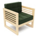Кресло Вега сосна, зеленое
