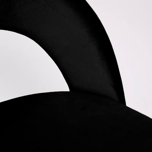 Стул Пиннате, пирамида, поворотный, черный, велюр - фото 7