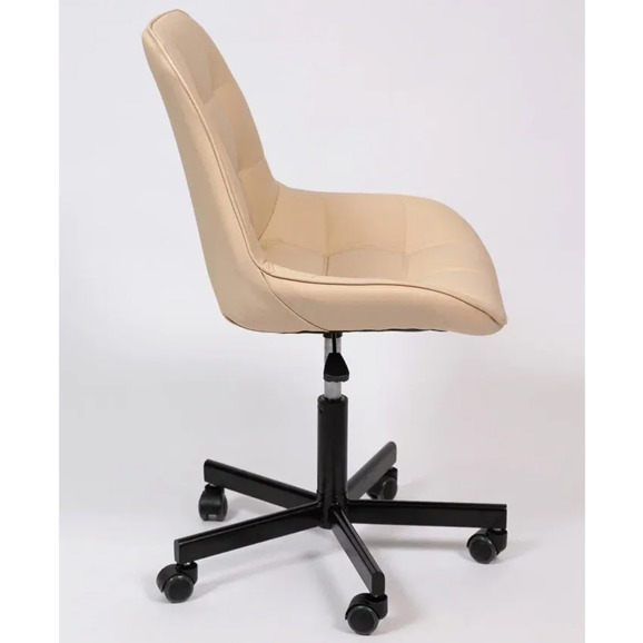 Стул Мускус, пятилучие, кожа, бежевый, черный - фото 3