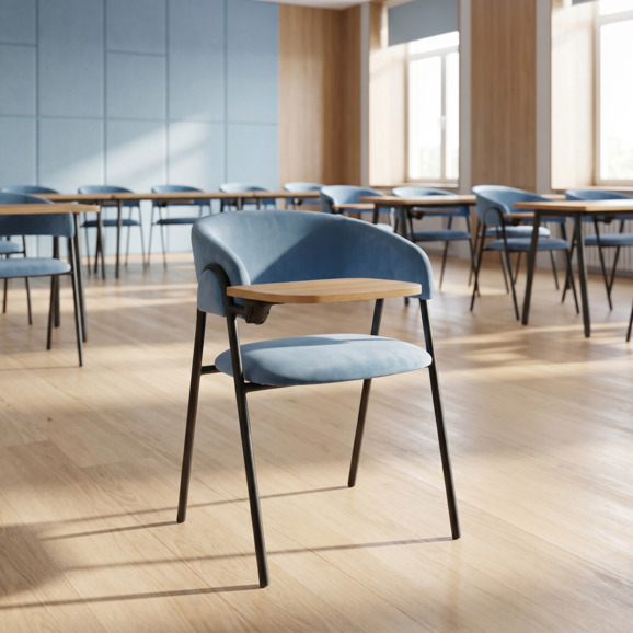 Стул Габана с пюпитром ЛДСП дуб сонома, велюр Велютто 47 - фото 7