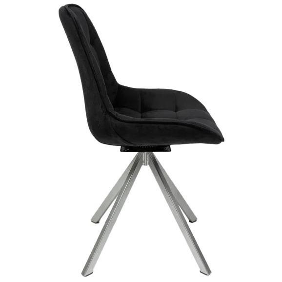 Стул Мускус, пирамида, велюр, черный, серебряный - фото 3