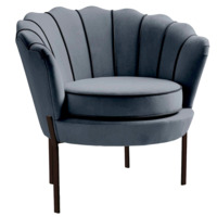 Настоящее фото товара Кресло для отдыха Dialectic, пепельный, черный, произведённого компанией ChiedoCover