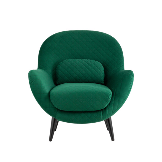 Кресло Карл велюр тёмно-зелёный - фото 2