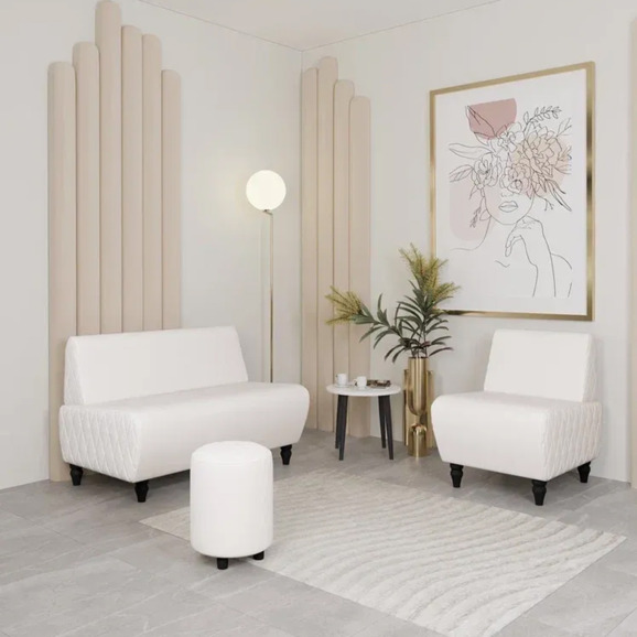 Кресло Лотик экокожа, белый - фото 6