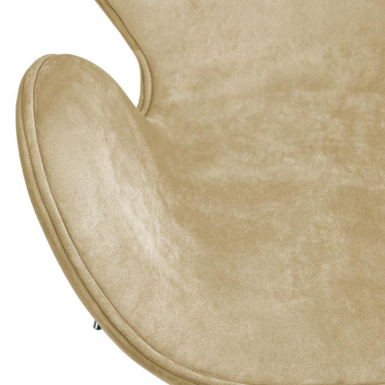 Кресло Swan style chair, карамельный, искусственная замша - фото 6