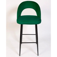 Фотография товара Стул Пиннате, барный, зеленый, черный, велюр от компании ChiedoCover.
