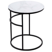 Фотография товара Журнальный столик Френсис Белый мрамор, стекло/ черный от компании ChiedoCover.