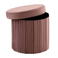 Фотография товара Пуф складной с ящиком Store Round пыльно-розовый от компании ChiedoCover.