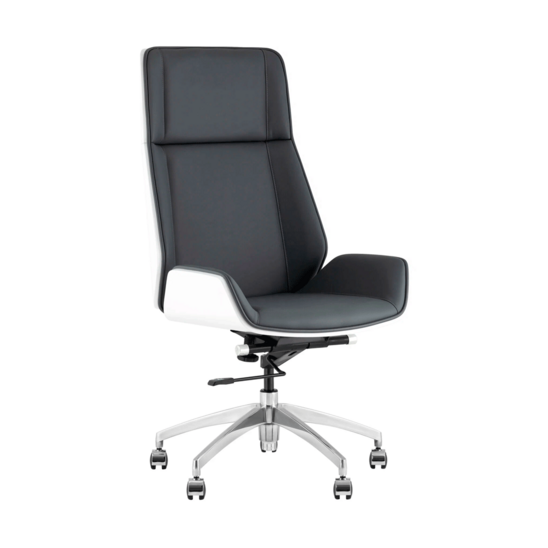 Кресло руководителя TopChairs Crown SN, серо-голубой, белый - фото 1