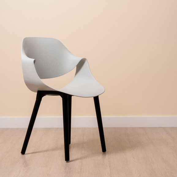 Стул Quill, светло-серый, черный - фото 2