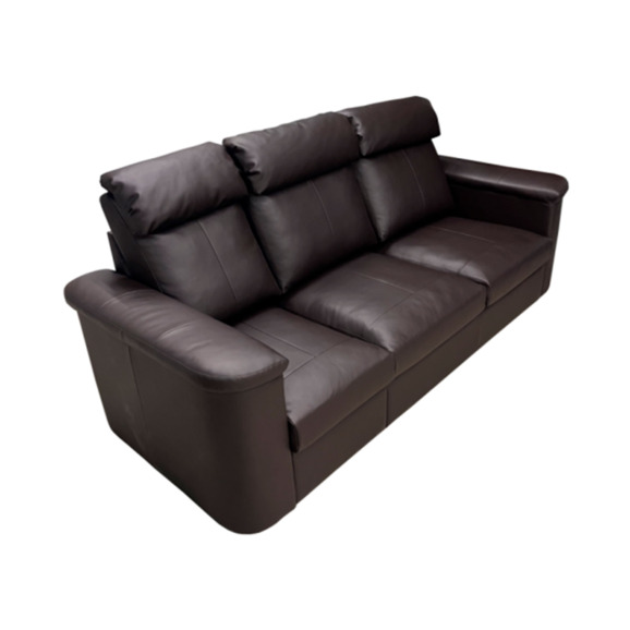 Диван Наполи трехместный, экокожа долларо, темно-коричневый - фото 1