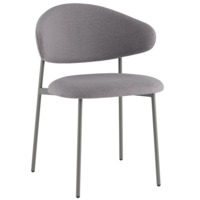 Настоящее фото товара Стул Evan, велюр, серый, произведённого компанией ChiedoCover