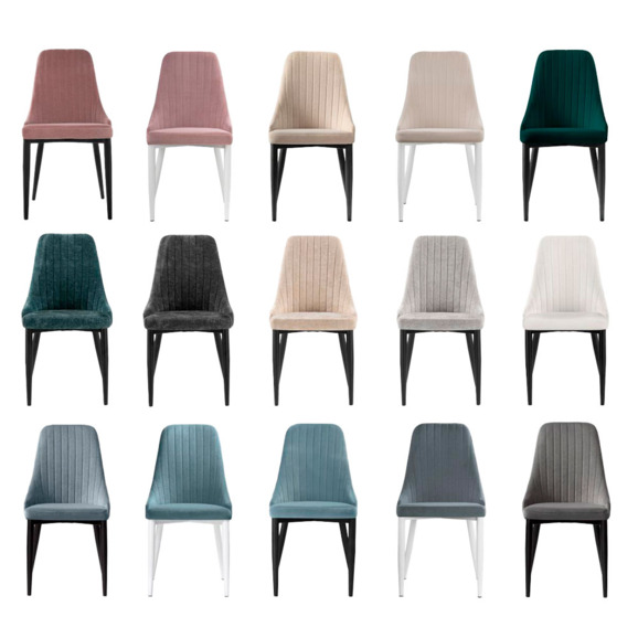 Стул на металлокаркасе Kora white / black - фото 7