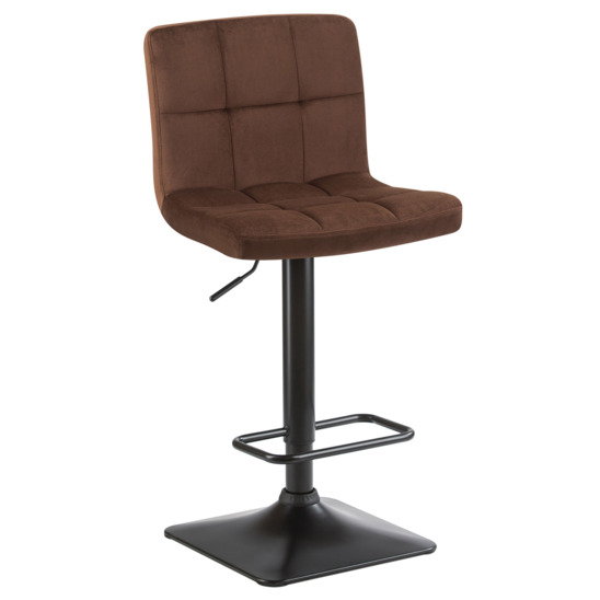 Барный стул РИГА, велюр шоколадный - фото 1