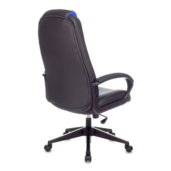 Кресло игровое TopChairs ST-CYBER 8, черный/ синий экокожа, крестовина пластик - фото 3