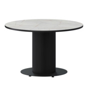 Фотография товара Стол нераздвижной Римс 1000мм, серый каспий, черный муар от компании ChiedoCover.