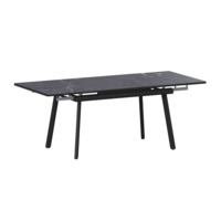 Настоящее фото товара Стол раздвижной Гранди 1200+300+300, даркстоун черный муар, произведённого компанией ChiedoCover