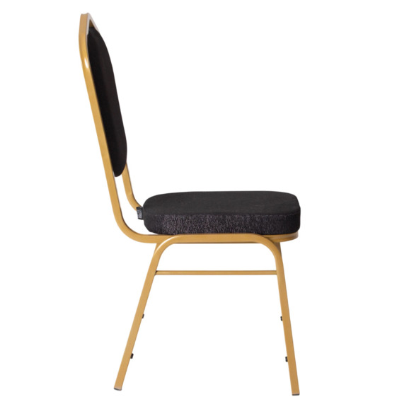 Стул Хит 20, жаккард Сабо черный, каркас золото - фото 6