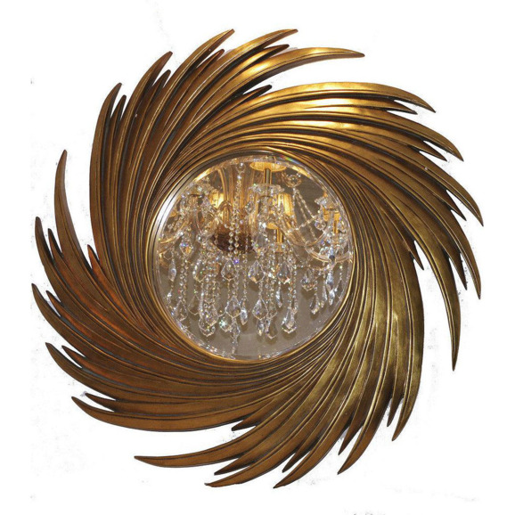 Зеркало в раме Свирл Gold - фото 2