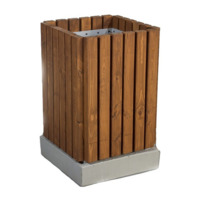 Настоящее фото товара Урна деревянная на железобетонном основании Петергоф, произведённого компанией ChiedoCover