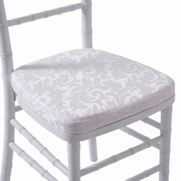 Подушка 01 для стула Кьявари, 3 см, с завязками, ричард 1828/010101 ветка белая - фото 2