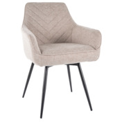 Фотография товара Стул кухонный Андаин, поворотный, светло-бежевый, черный от компании ChiedoCover.