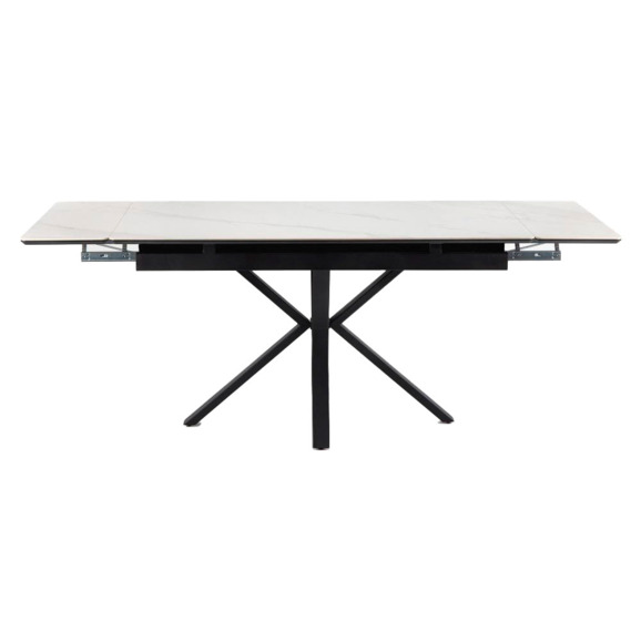 Керамический стол Старлайт 140(200)х80 snow alpin white / черный Керамический стол Старлайт 140(200)х80 snow alpin white / черный - фото 4