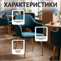 Фотография товара Стул Аква, синий велюр от компании ChiedoCover.