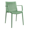 Стул пластиковый Милти с подлокотниками, зеленый