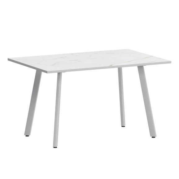 Стол нераздвижной Рольф, азул, белый муар - фото 1