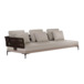 Левая часть модульного дивана Паримо, 3-х местная, коричневый, бежевый