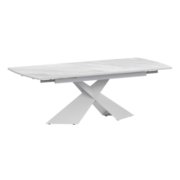 Стол раздвижной Моден 1400х800+300, лавант, белый муар - фото 1