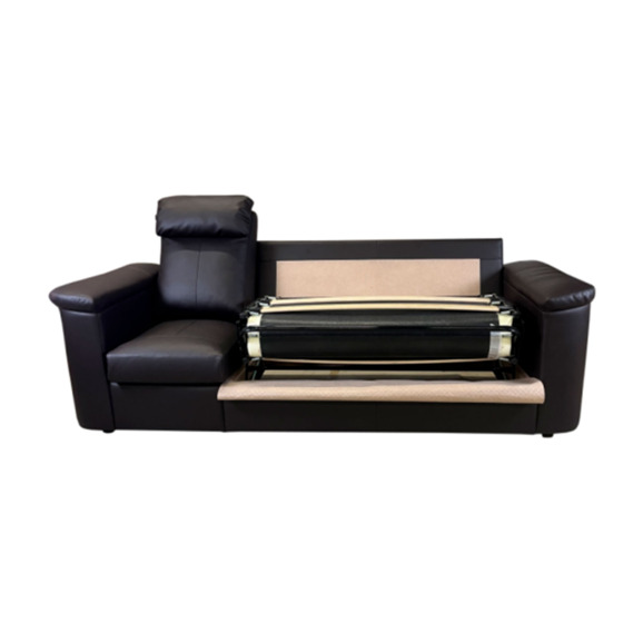 Диван Наполи трехместный раскладной, экокожа долларо, темно-коричневый - фото 1