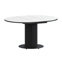 Настоящее фото товара Стол раздвижной Амор 1000+300 лаван, ,черный муар, произведённого компанией ChiedoCover