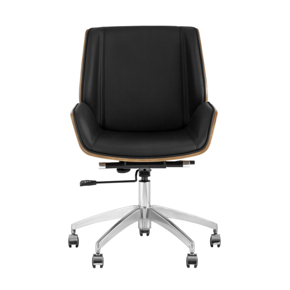 Кресло офисное TopChairs Crown черное/коричневое - фото 2