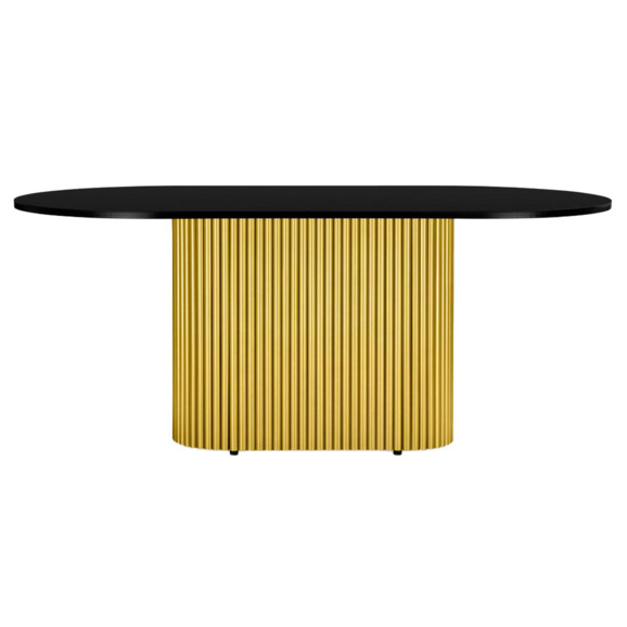 Барон О 160 х 90 черная пленка шагрень / золотые ноги - фото 2