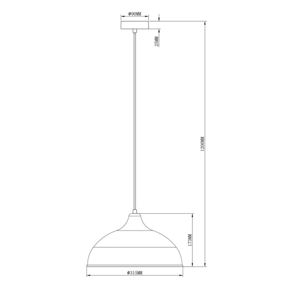 Подвесной светильник V2760-1P Sega 1*E27*60W - фото 3