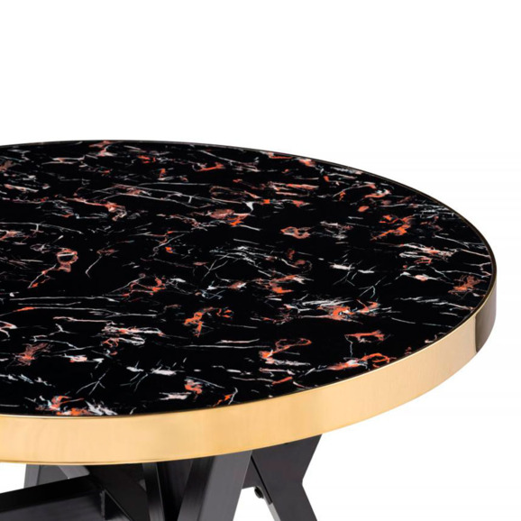 Стол Selina 80х72 black / gold - фото 4