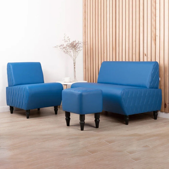 Кресло Лотик экокожа, синий - фото 6