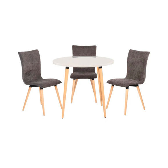 Стол белый/молочный, круглый Стол белый/молочный, круглый - фото 3